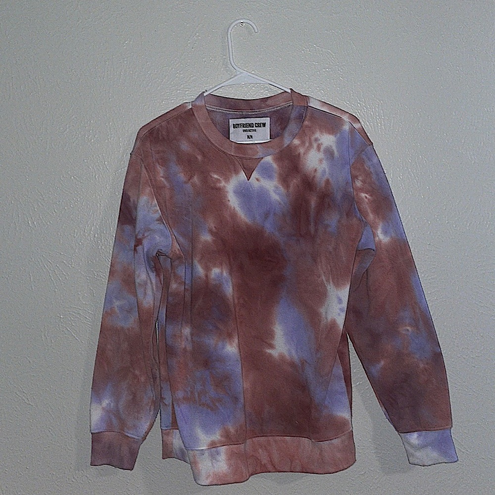 -boyfriend crew, tie dye, medium